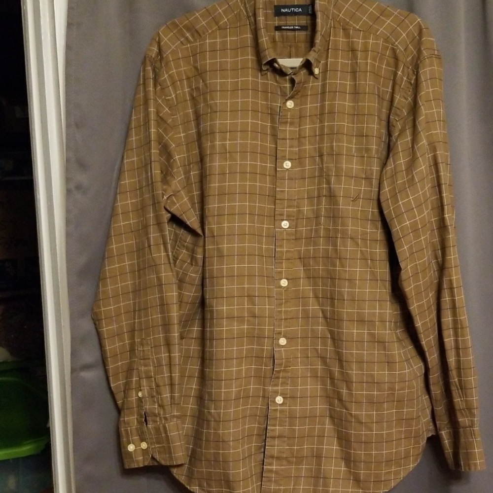 Nautica men's long sleeve shirt size L